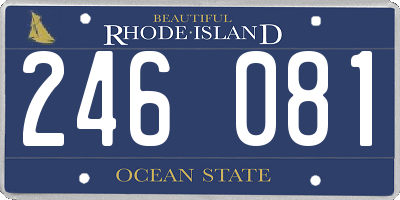 RI license plate 246081
