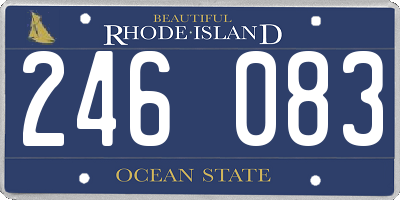 RI license plate 246083