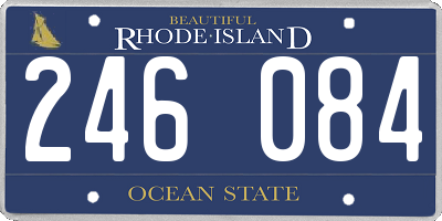 RI license plate 246084