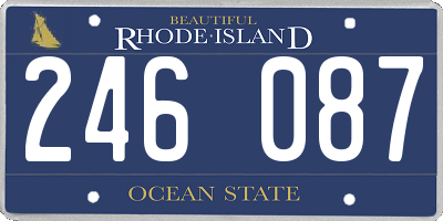 RI license plate 246087