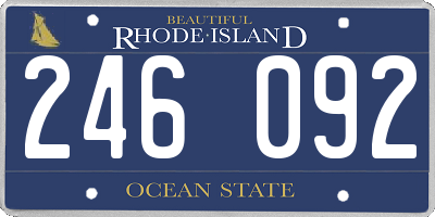 RI license plate 246092