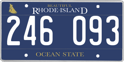 RI license plate 246093