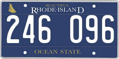 RI license plate 246096