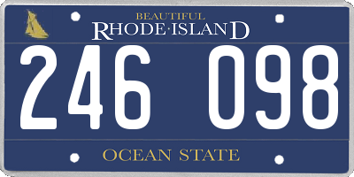 RI license plate 246098