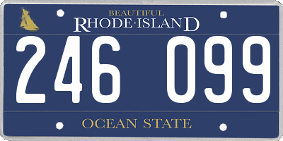 RI license plate 246099