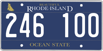 RI license plate 246100