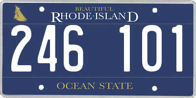 RI license plate 246101