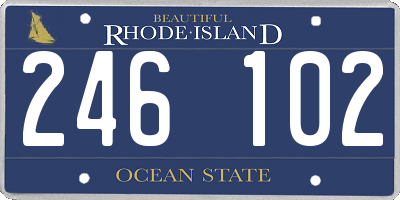 RI license plate 246102