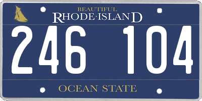 RI license plate 246104