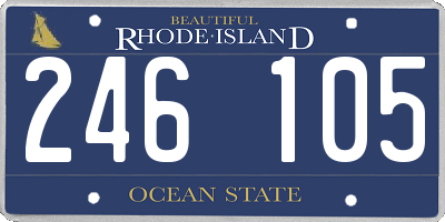 RI license plate 246105