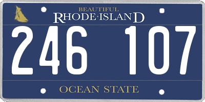 RI license plate 246107