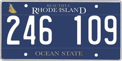 RI license plate 246109