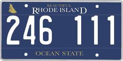 RI license plate 246111