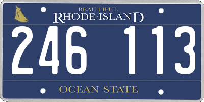 RI license plate 246113