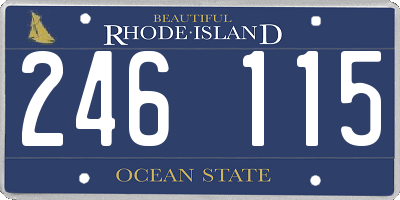 RI license plate 246115