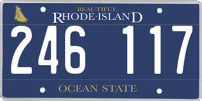 RI license plate 246117