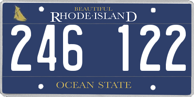 RI license plate 246122