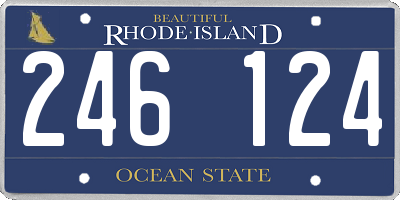 RI license plate 246124