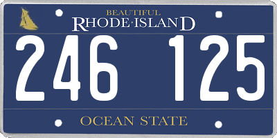 RI license plate 246125