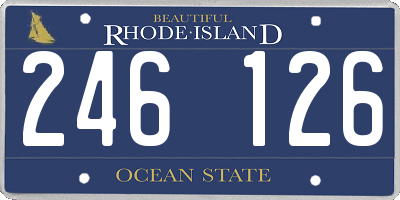 RI license plate 246126