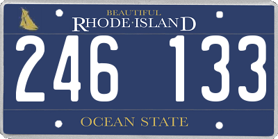 RI license plate 246133