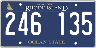 RI license plate 246135