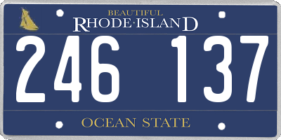 RI license plate 246137