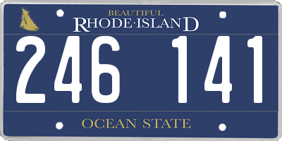 RI license plate 246141