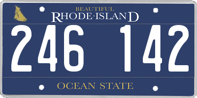 RI license plate 246142