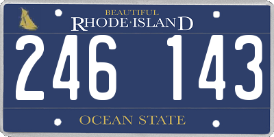 RI license plate 246143