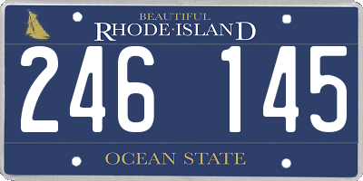 RI license plate 246145