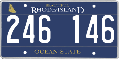 RI license plate 246146