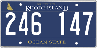 RI license plate 246147