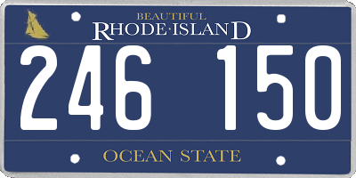 RI license plate 246150