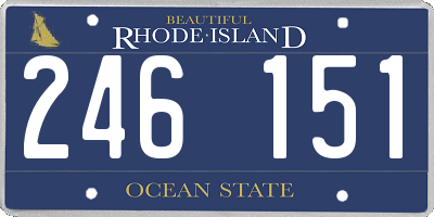 RI license plate 246151