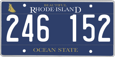 RI license plate 246152