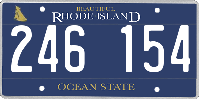 RI license plate 246154