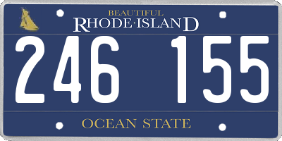 RI license plate 246155