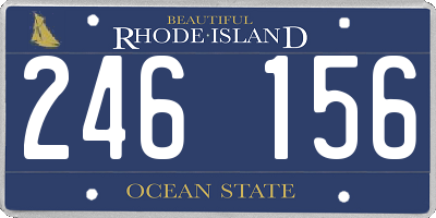 RI license plate 246156