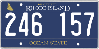RI license plate 246157