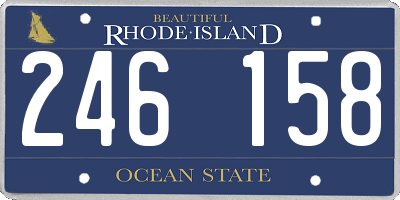RI license plate 246158