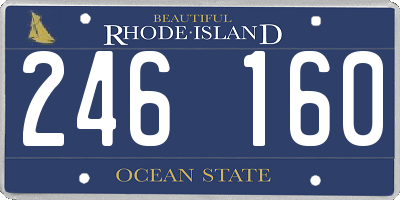 RI license plate 246160
