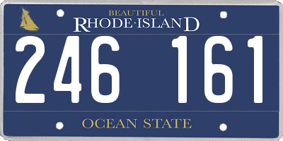 RI license plate 246161