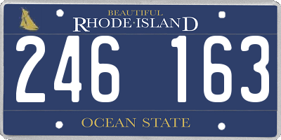 RI license plate 246163