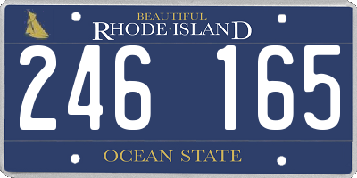 RI license plate 246165