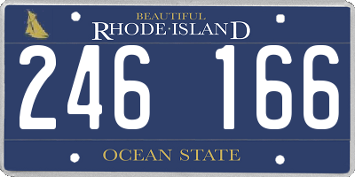 RI license plate 246166