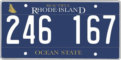 RI license plate 246167