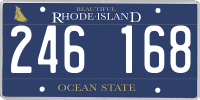 RI license plate 246168