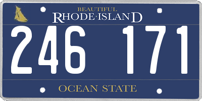 RI license plate 246171