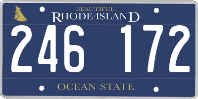 RI license plate 246172